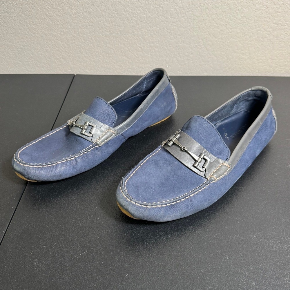 Cole Haan Mens Horsebit Loafer Blue Nubuck Leather‎ Suede Driving Shoes 10.5 M